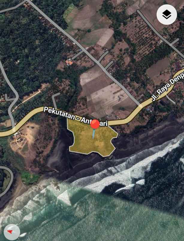 dijual tanah kebun los pantai tempat strategis