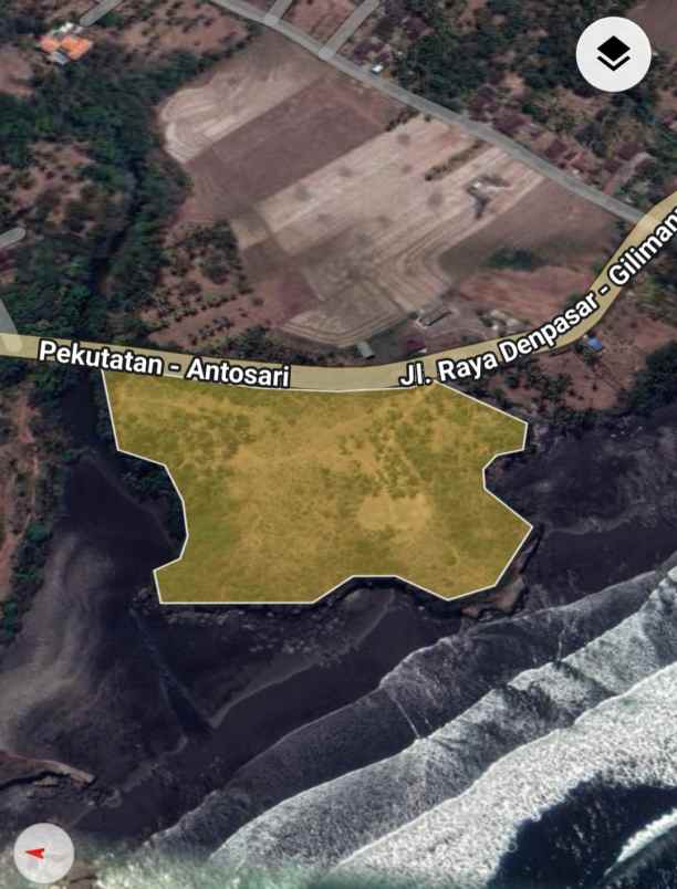 dijual tanah kebun los pantai tempat strategis