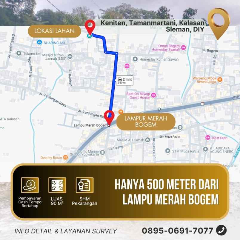 dijual tanah keniten utara proliman bogem