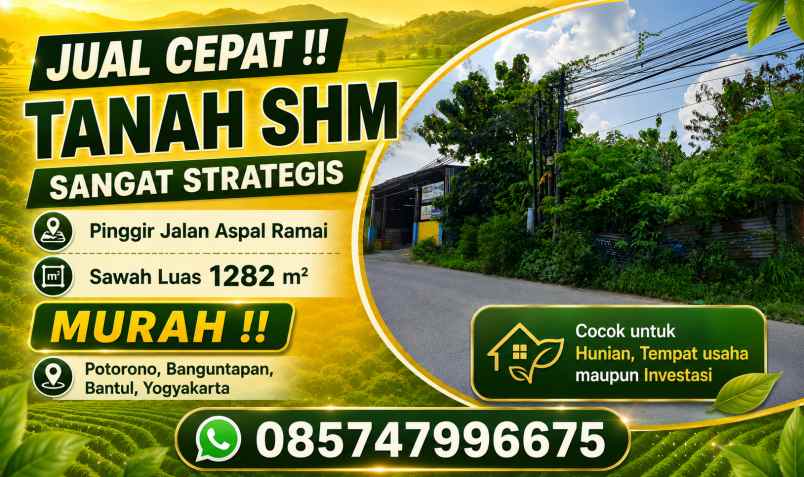 dijual tanah potorono banguntapan