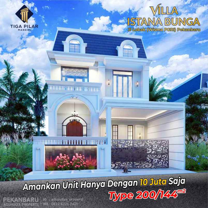 dijual villa permata lobak pekanbaru