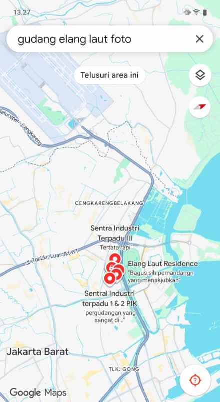 disewakan gudang elang laut sit pik 3 lantai