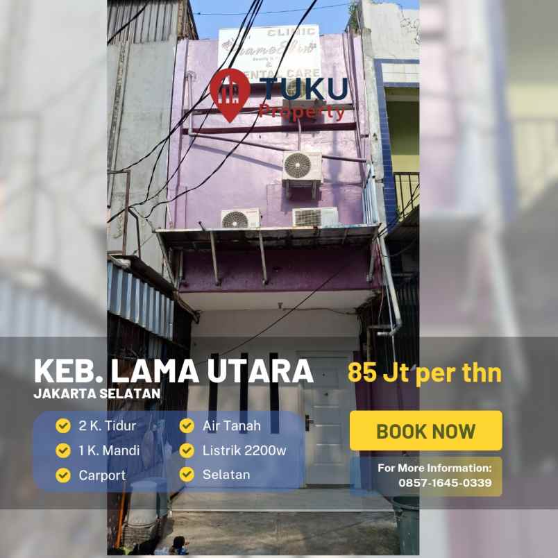 disewakan ruko gudang kantor kebayoran lama utara