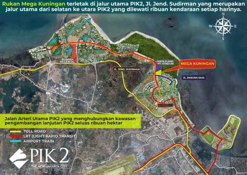 disewakan ruko mega kuningan pik2 tiga lantai