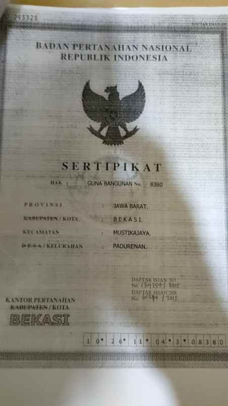 kavling siap bangun di pedurenan kota bekasi