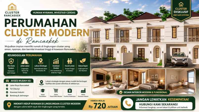 perumahan cluster modern di rancaekek