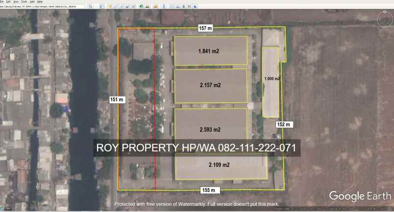 ruko gudang kantor jl inspeksi kirana rorotan