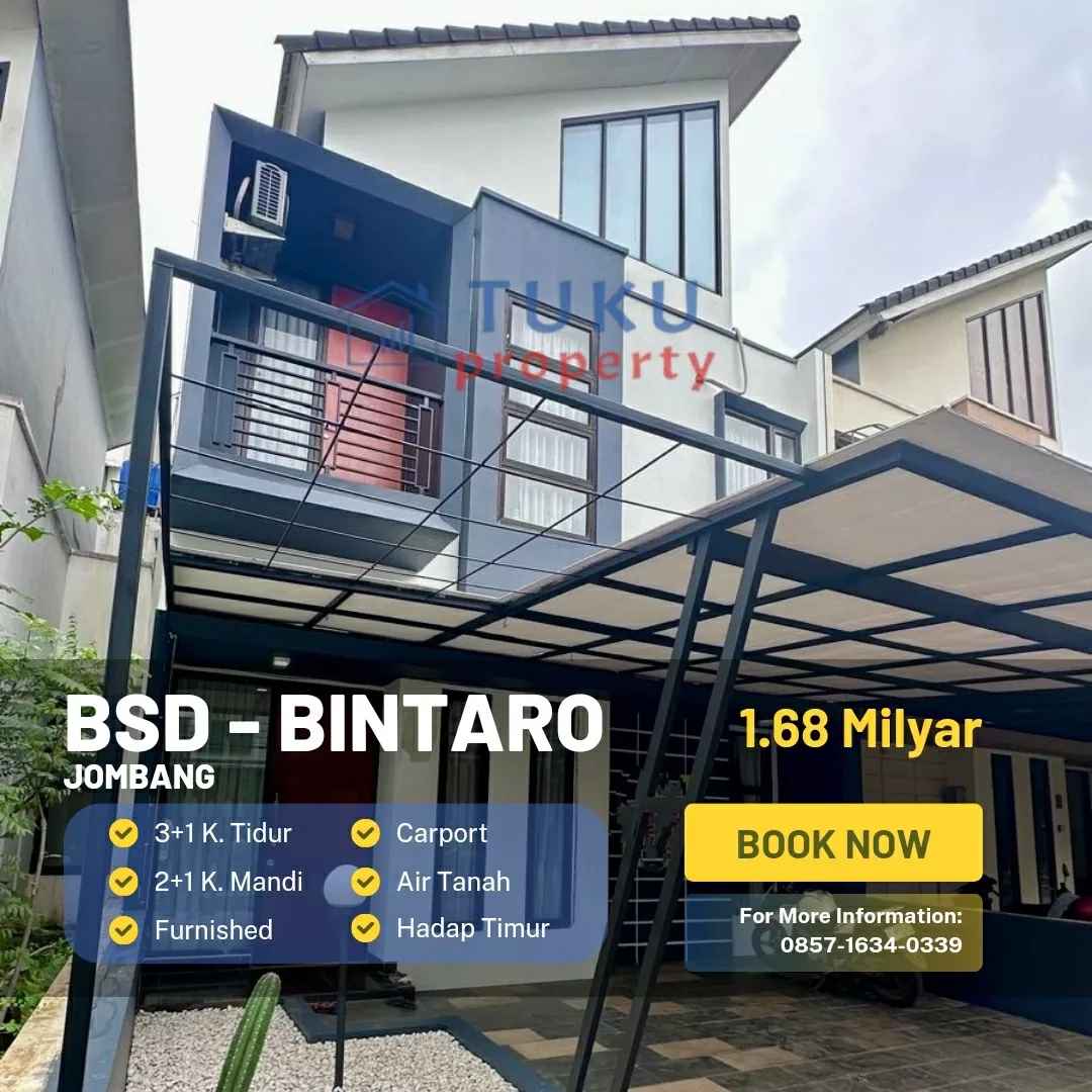 rumah 2 lt di bsd bintaro dekat sekolah jepang