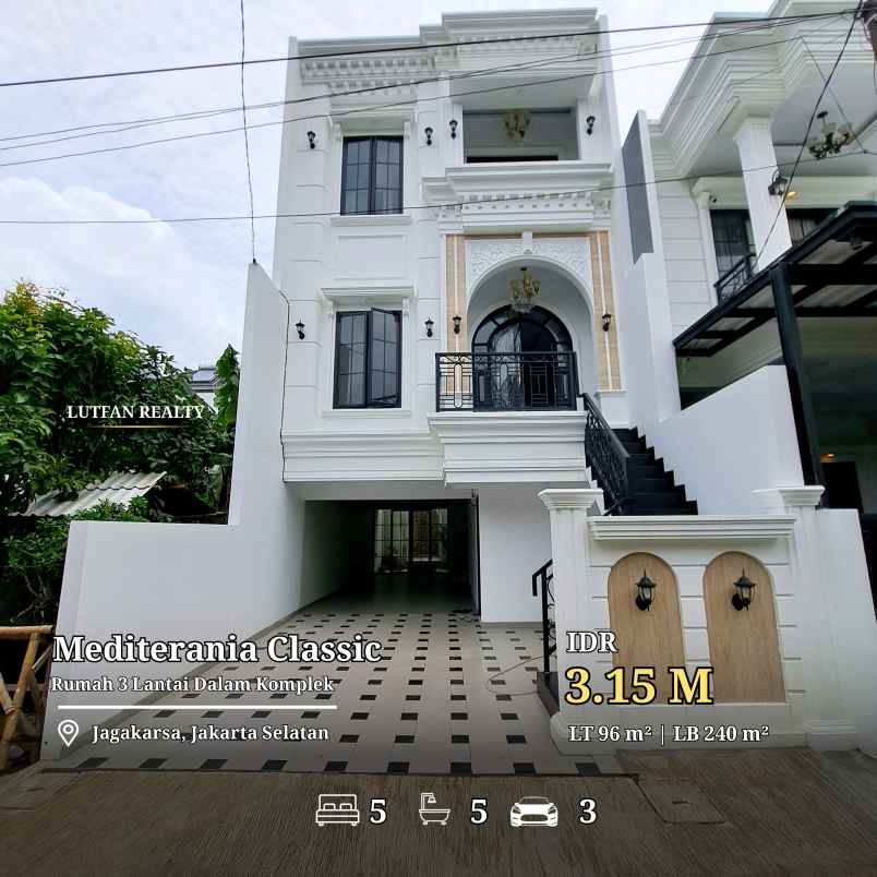 rumah 3 lantai dalam komplek dekat kampus istn