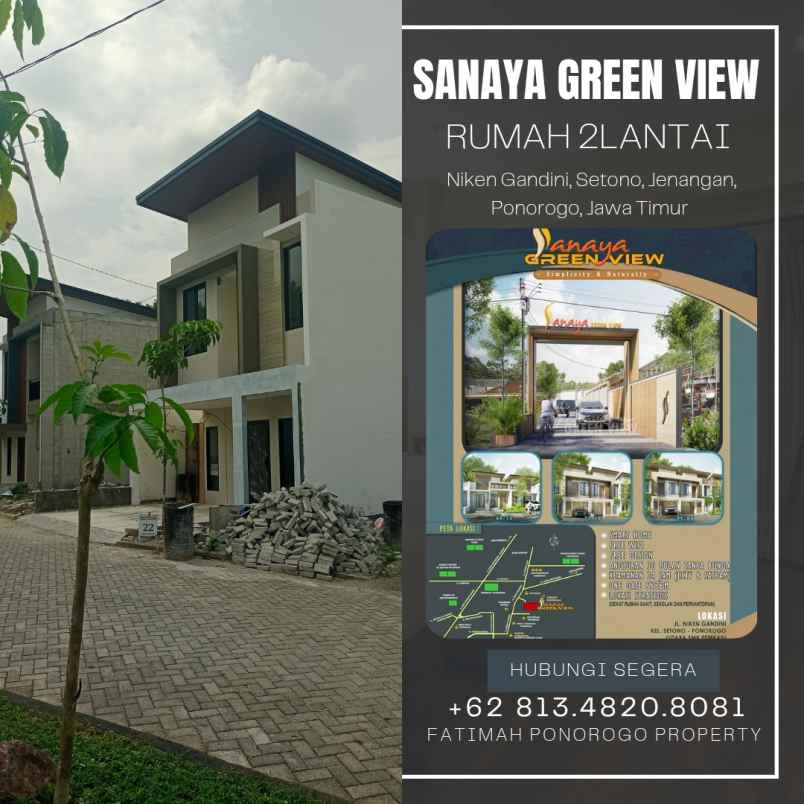 rumah asri di jalur utama ponorogo