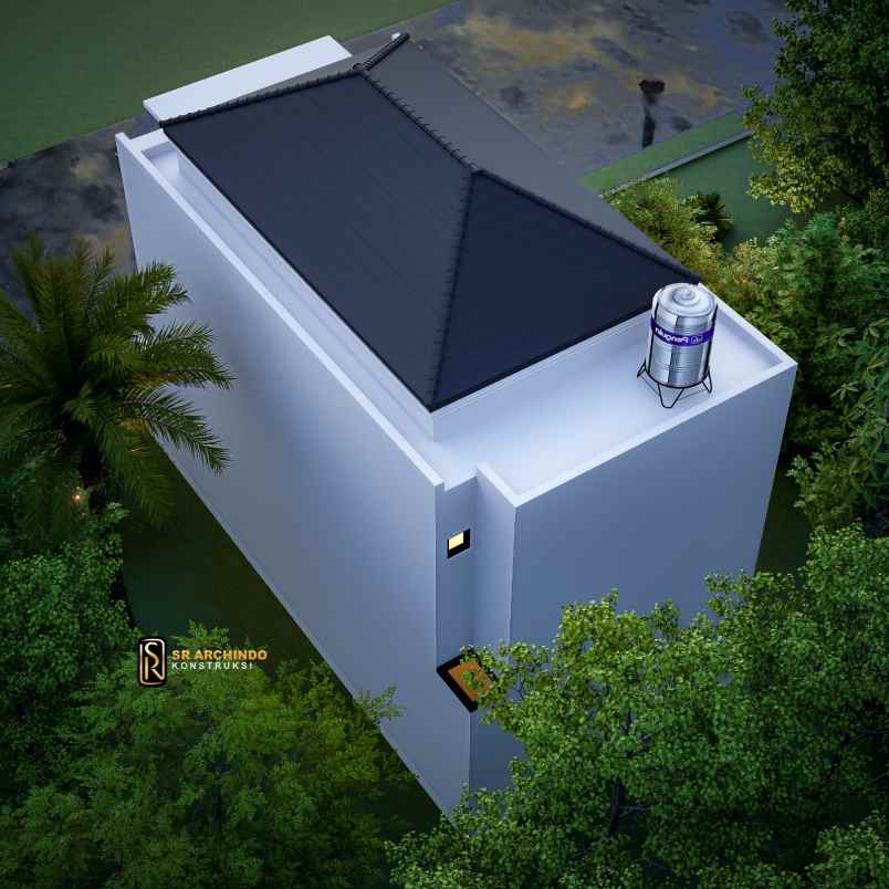 rumah baru disain classic modern di tanah baru