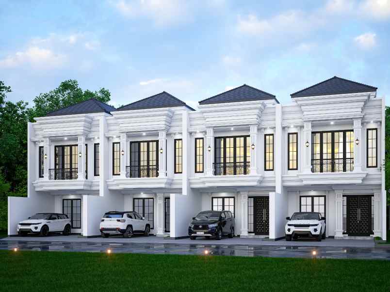 rumah baru disain classic modern di tanah baru
