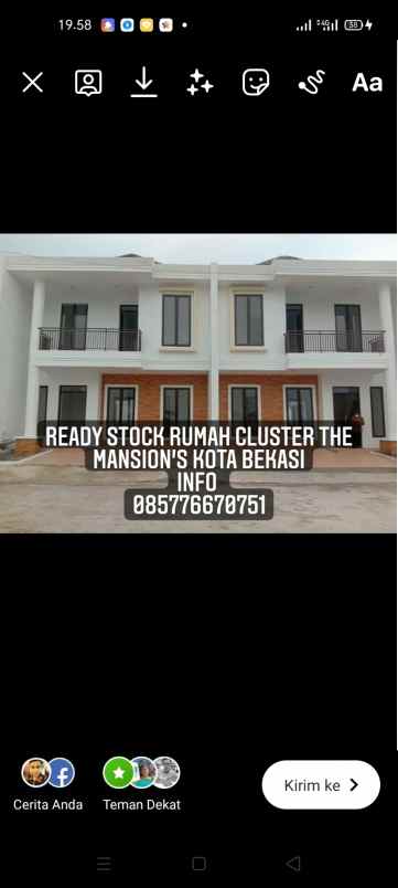 rumah jl kaliabang tengah kec