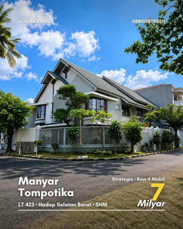 rumah manyar tompotika strategis row 4 mobil