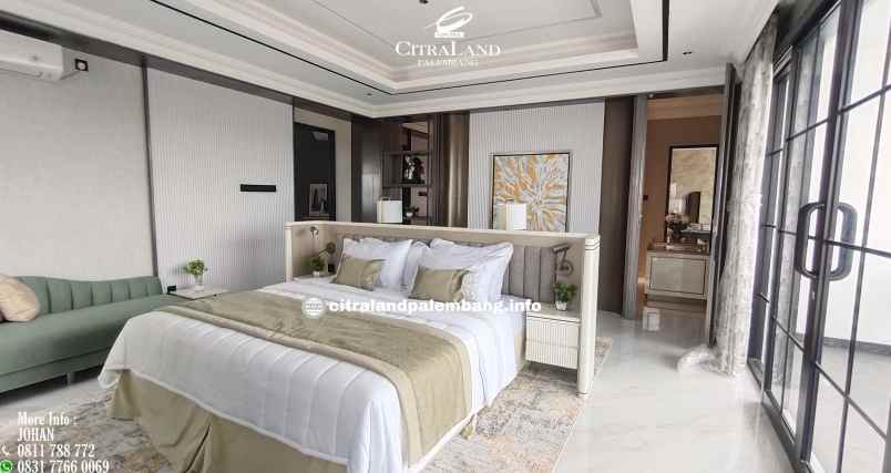 rumah mewah 2 lantai 6 kamar tidur citraland palembang