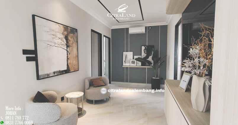 rumah mewah 2 lantai 6 kamar tidur citraland palembang