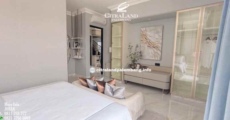 rumah mewah 2 lantai 6 kamar tidur citraland palembang