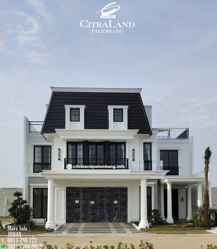 rumah mewah 2 lantai 6 kamar tidur citraland palembang