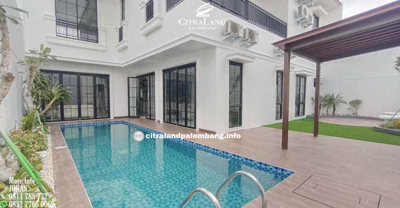 rumah mewah 2 lantai 6 kamar tidur citraland palembang
