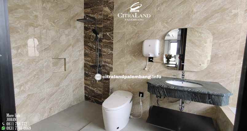 rumah mewah 2 lantai 6 kamar tidur citraland palembang