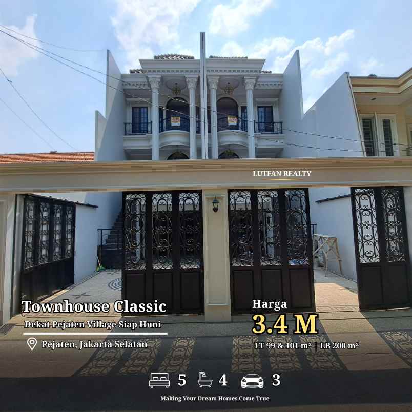 rumah pejaten mewah classic non cluster