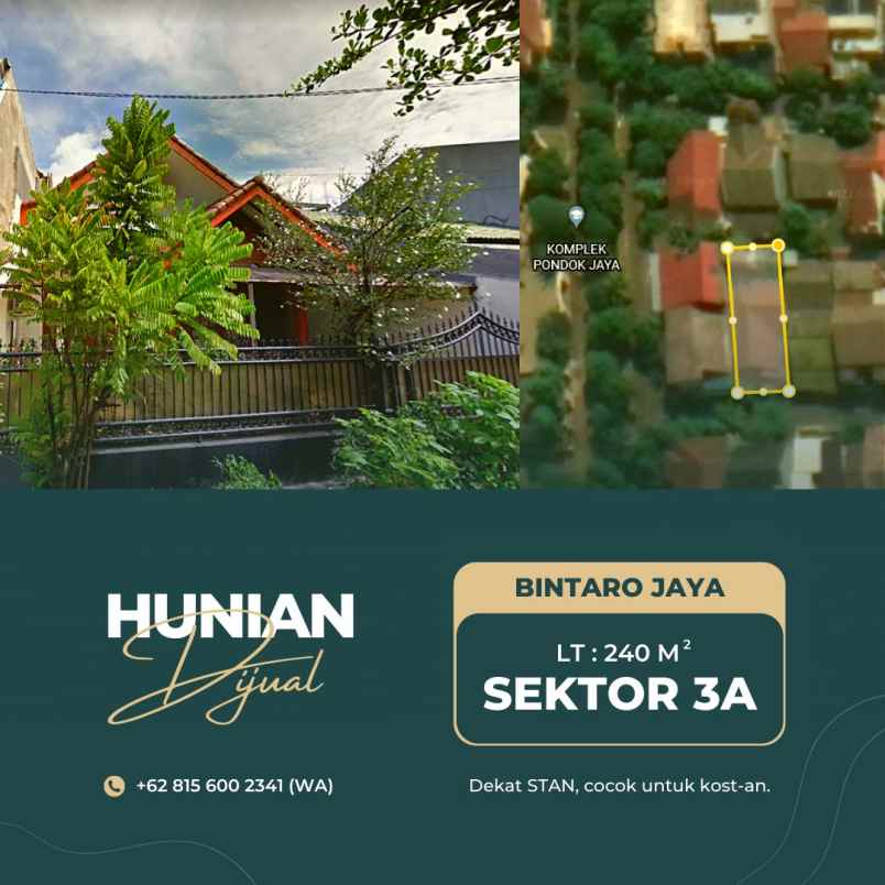 rumah pondok jaya bintaro jaya