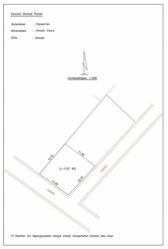 tanah hook dalam komplek di cipageran cimahi utara