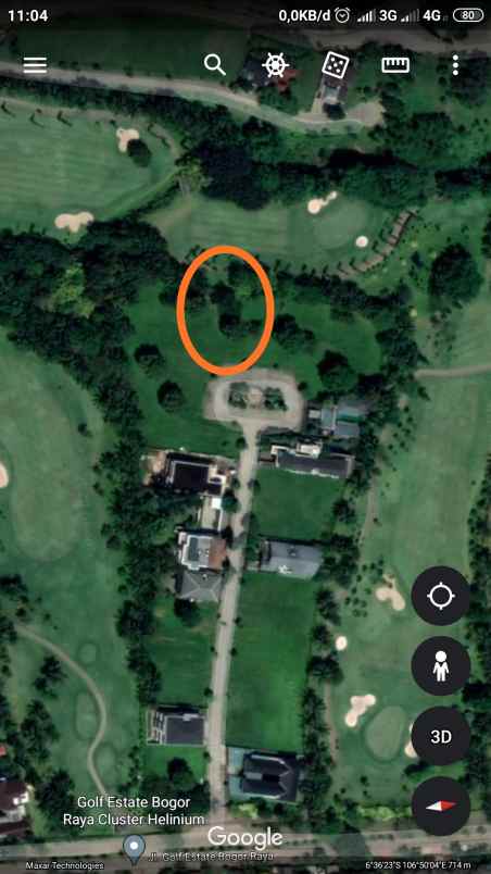 tanah jl danau bogor raya golf