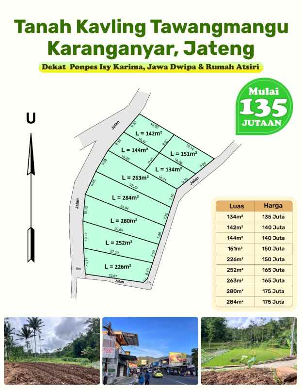 tanah kavling kota wisata tawangmangu karanganyar