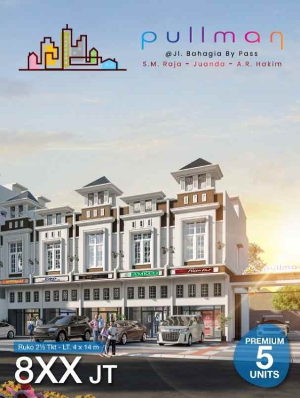 dijual ruko gudang kantor jalan bahagia by pass s m