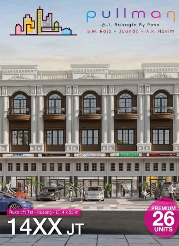 dijual ruko gudang kantor jalan bahagia by pass s m