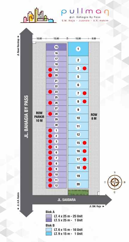 dijual ruko gudang kantor jalan bahagia by pass s m