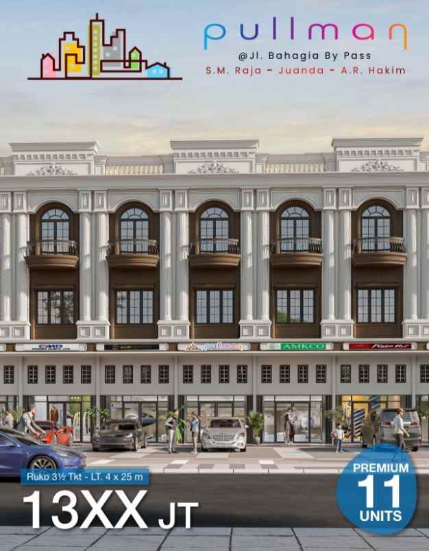 dijual ruko gudang kantor jalan bahagia by pass s m