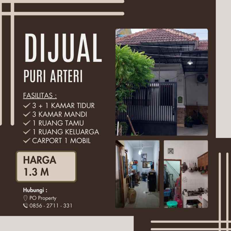 dijual rumah arteri sokerano hatta