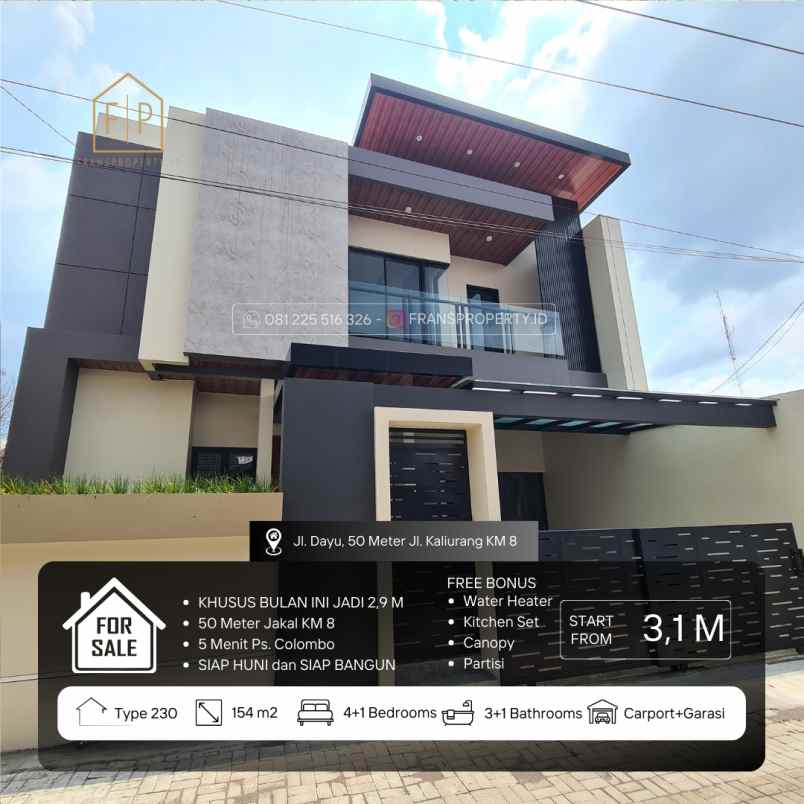 dijual rumah jl dayu sinduharjo jakal km 8