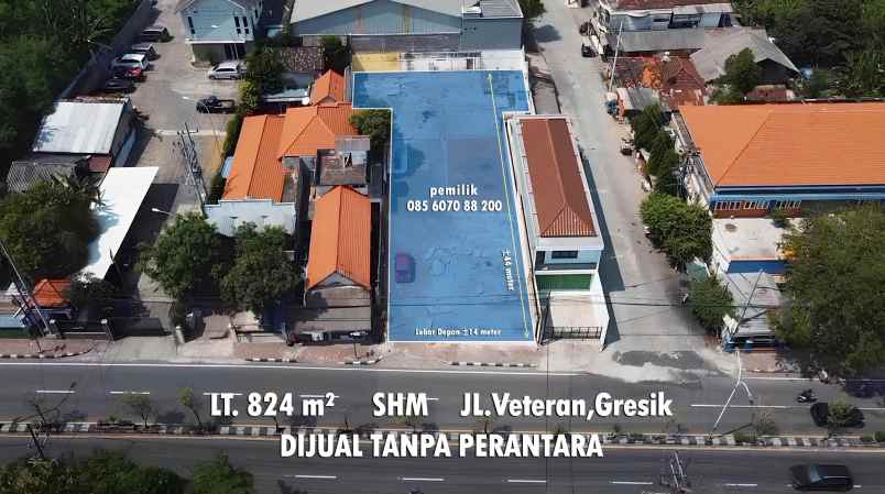 dijual tanah gresik kota jl veteran tanpa perantara