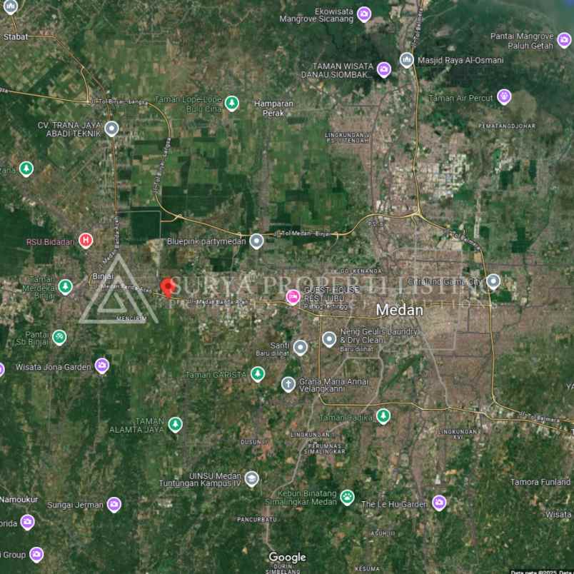 dijual tanah jalan medan binjai km 16 5