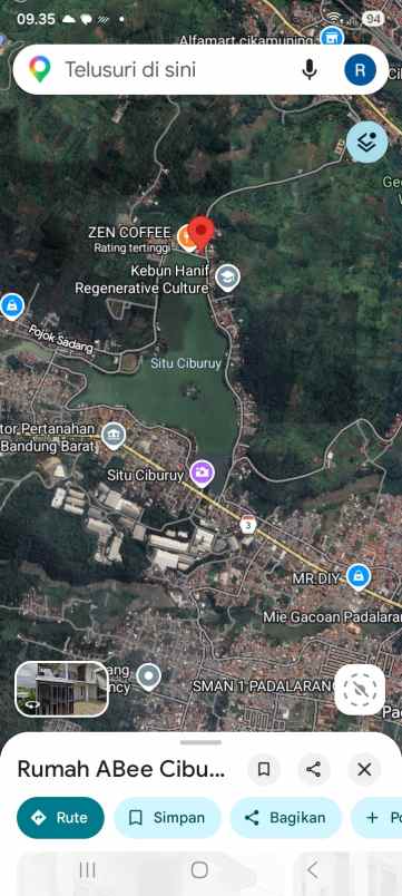 dijual tanah jl cikamuning sadang ciburuy