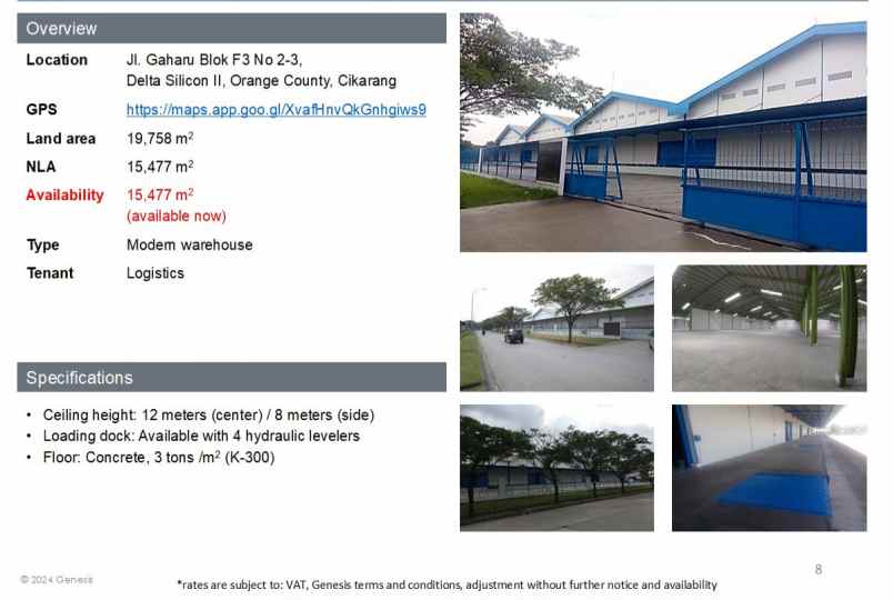 disewakan gudang industri logistik delta silicon