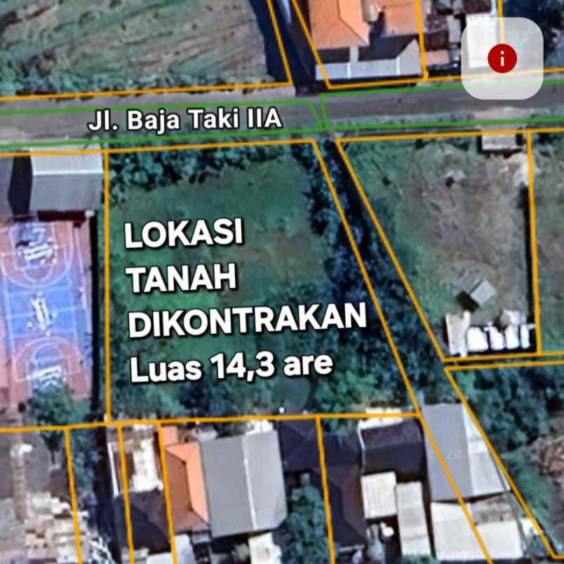 disewakan tanah gatsu barat