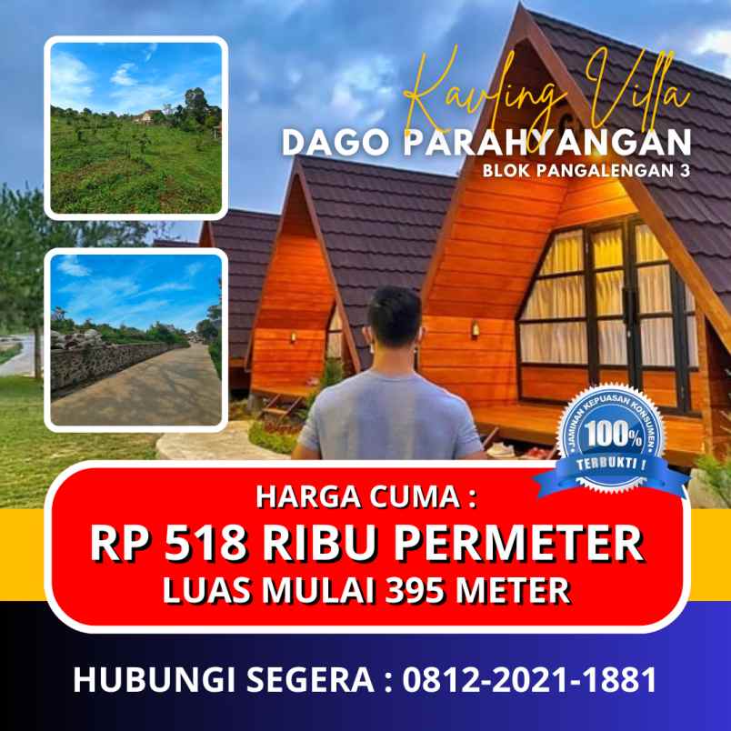 jual kavling villa di bandung harga murah view indah
