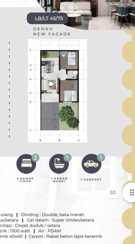 jual rumah 1 lt dp 5 bisa dicicil hingga 10x