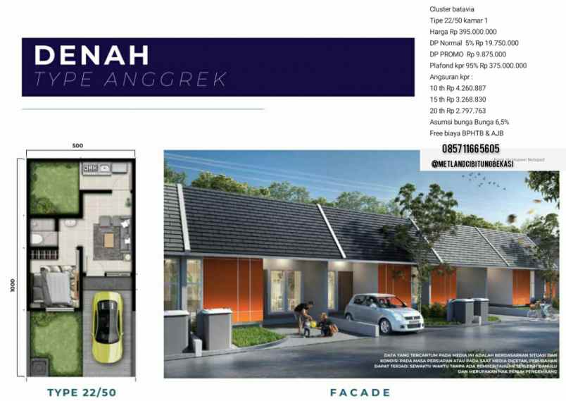 rumah jl metland cibitung