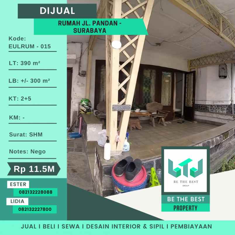 rumah jl pandan surabaya