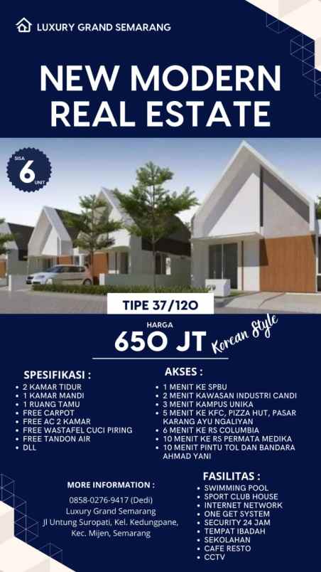 rumah mewah siap bangun murah deket bsb di mijen