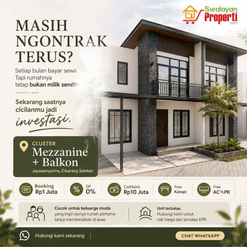 rumah mezzanine cicilan cuma 2 jutaan