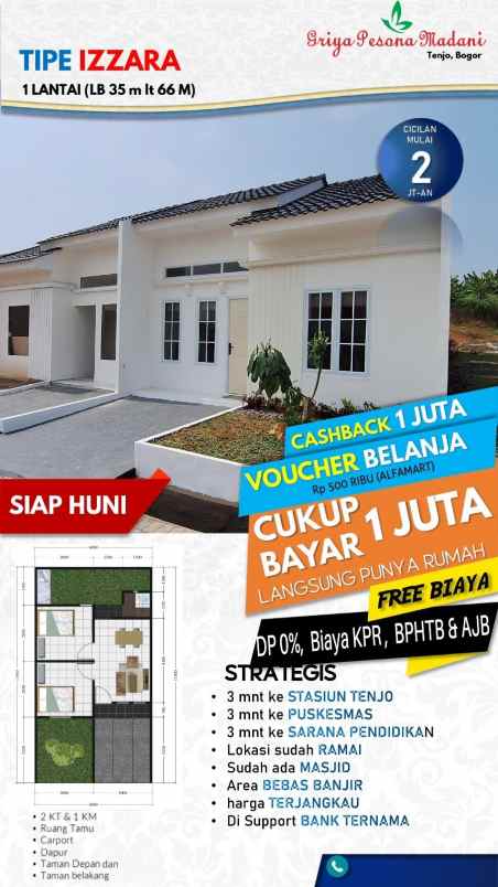 rumah siap huni 3 menit ke stasiun tenjo