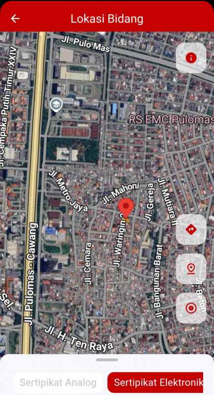 tanah lokasi strategis di pulomas jakarta timur