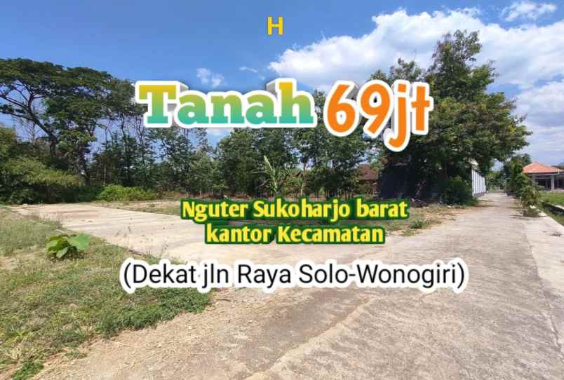tanah murah daleman nguter sukoharjo