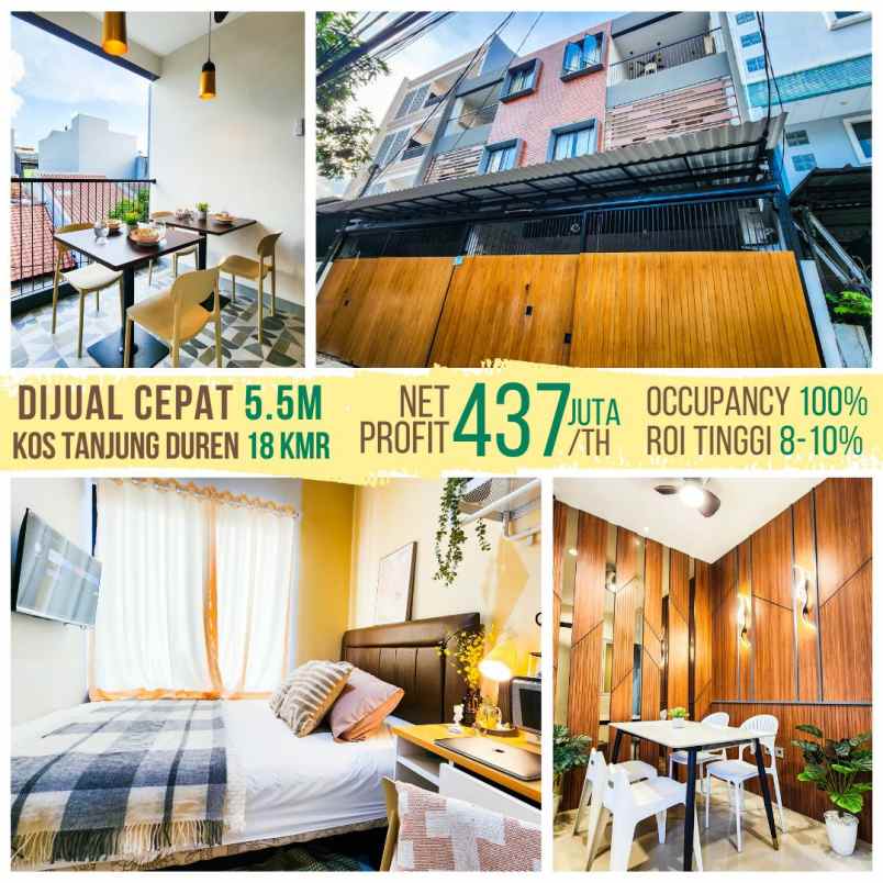 dijual kost jln tanjung duren timur